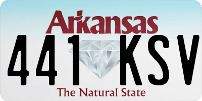 AR license plate 441KSV