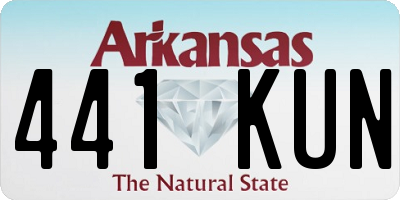 AR license plate 441KUN