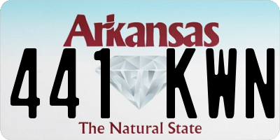 AR license plate 441KWN