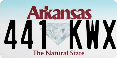 AR license plate 441KWX