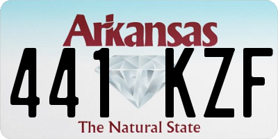 AR license plate 441KZF