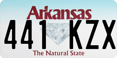 AR license plate 441KZX