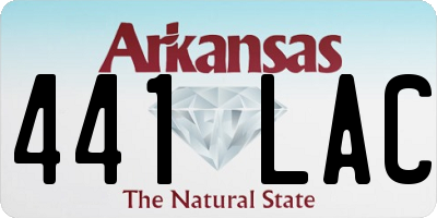 AR license plate 441LAC