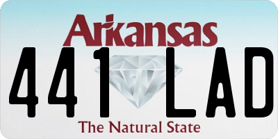 AR license plate 441LAD