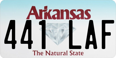 AR license plate 441LAF