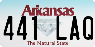 AR license plate 441LAQ