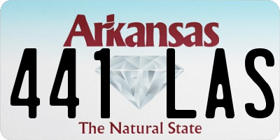 AR license plate 441LAS