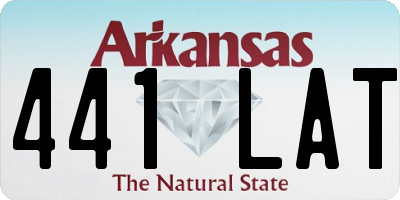 AR license plate 441LAT