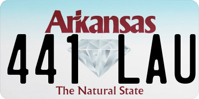 AR license plate 441LAU