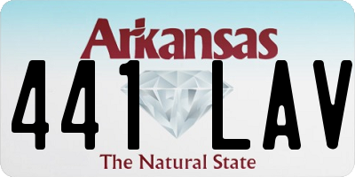 AR license plate 441LAV