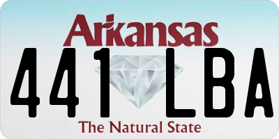 AR license plate 441LBA