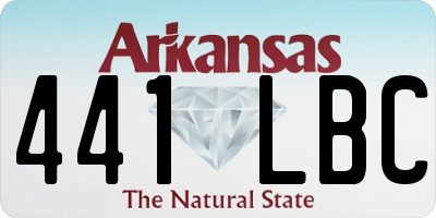 AR license plate 441LBC