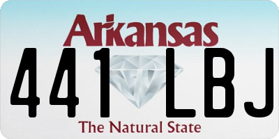 AR license plate 441LBJ