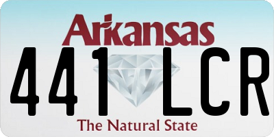 AR license plate 441LCR