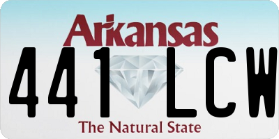 AR license plate 441LCW