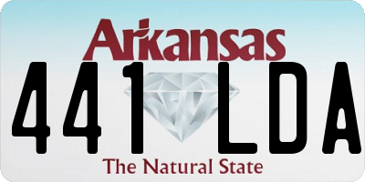 AR license plate 441LDA