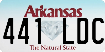 AR license plate 441LDC