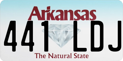 AR license plate 441LDJ