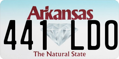 AR license plate 441LDO