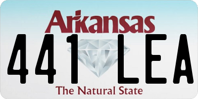 AR license plate 441LEA