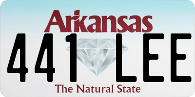 AR license plate 441LEE