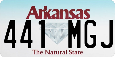 AR license plate 441MGJ