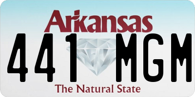 AR license plate 441MGM