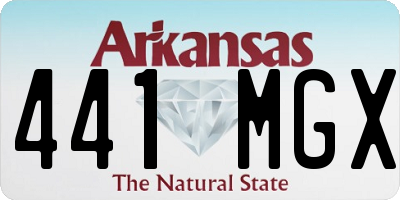 AR license plate 441MGX