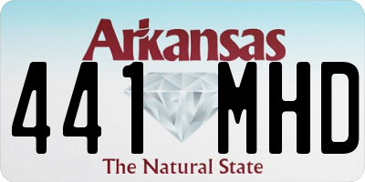 AR license plate 441MHD