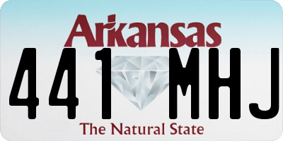 AR license plate 441MHJ