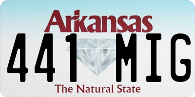 AR license plate 441MIG
