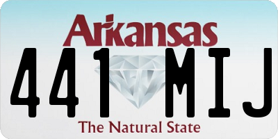 AR license plate 441MIJ