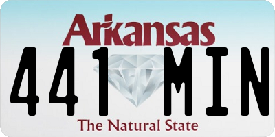 AR license plate 441MIN