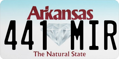 AR license plate 441MIR