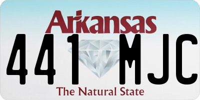 AR license plate 441MJC