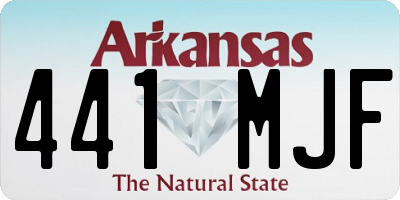 AR license plate 441MJF