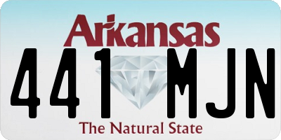 AR license plate 441MJN