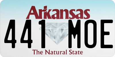 AR license plate 441MOE