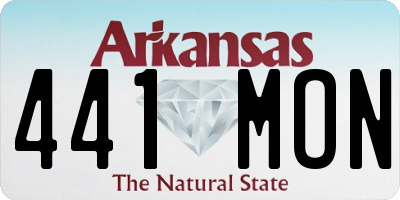 AR license plate 441MON