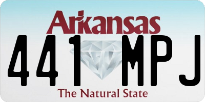 AR license plate 441MPJ