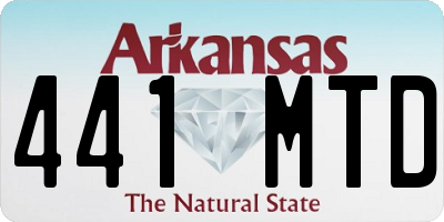 AR license plate 441MTD