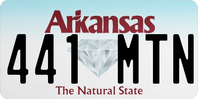 AR license plate 441MTN