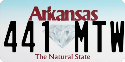 AR license plate 441MTW