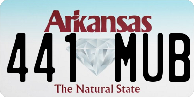 AR license plate 441MUB