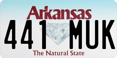 AR license plate 441MUK