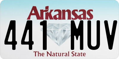 AR license plate 441MUV