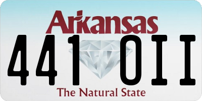 AR license plate 441OII