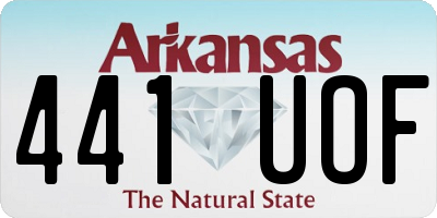 AR license plate 441UOF