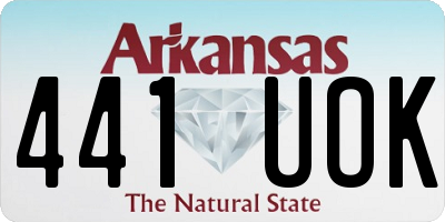 AR license plate 441UOK