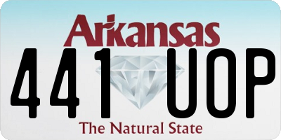 AR license plate 441UOP